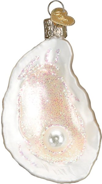 Old World Christmas Oyster with Pearl Glass Tree Ornament  slide 1 of 5