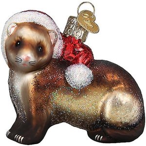 Old World Christmas Ferret Glass Tree Ornament