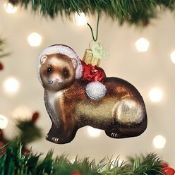 Old World Christmas Ferret Glass Tree Ornament slide 2 of 5