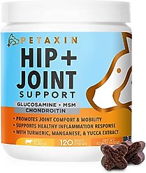 Petaxin Hip + Joint Support Beef Flavor Grain-Free Dog Supplement, 120 count slide 1 of 7