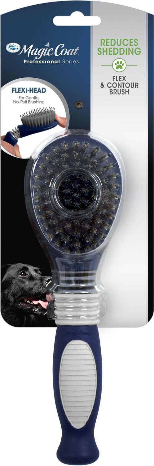 Four Paws Magic Coat Flexi-Head Bristle Dog Grooming Brush