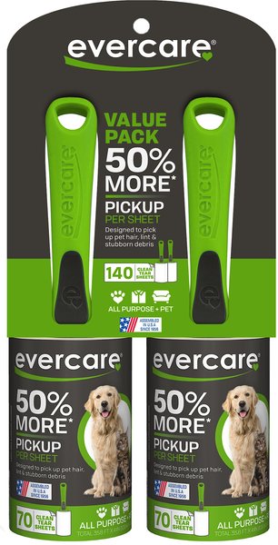 Evercare Pet Plus Extreme Stick Ergo Grip Pet Lint Roller, 70 sheets (twin pack) slide 1 of 4