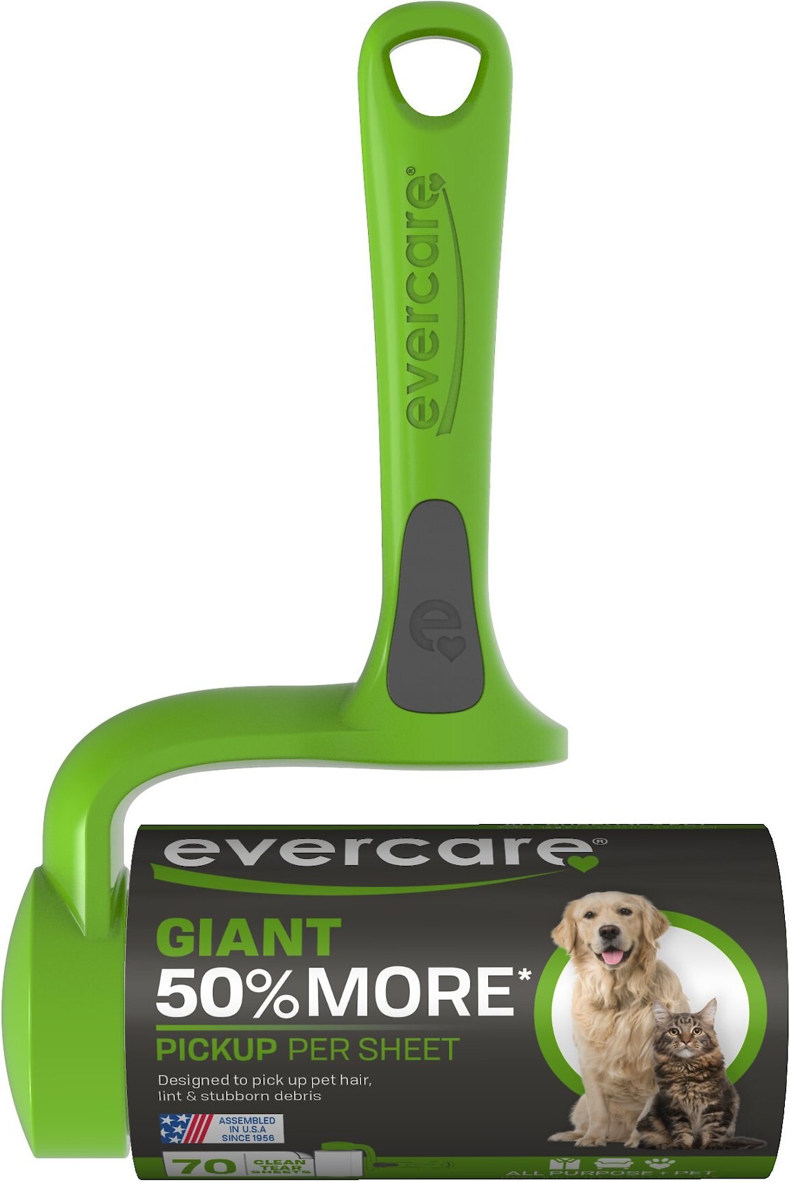 6 Pack Evercare Giant PET Hair Roller REFILL 