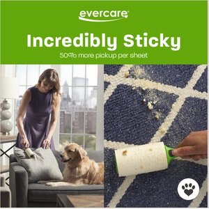 Evercare Pet Plus Mega Extreme Stick Large Surface Pet Lint Roller Refill, 50 sheets
