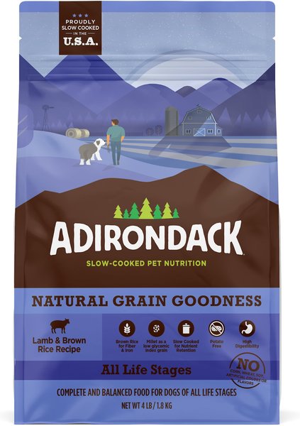 Adirondack Lamb & Brown Rice Recipe Dog Food, 4-lb bag slide 1 of 2