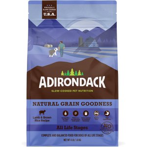 Adirondack Lamb & Brown Rice Recipe Dog Food, 4-lb bag