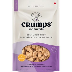 Crumps' Naturals Beef Liver Bites Grain-Free Freeze-Dried Dog Treats, 10-oz bag