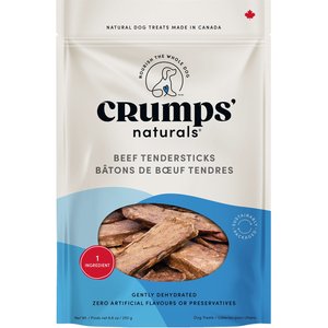 Crumps' Naturals Beef Lung Tendersticks Grain-Free Dehydrated Dog Treats, 8.8-oz bag