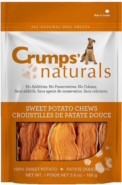 Crumps' Naturals Sweet Potato Chews Grain-Free Dog Treats, 5.6-oz bag slide 1 of 7
