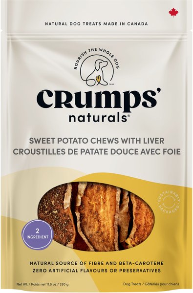 Crumps' Naturals Sweet Potato & Liver Chews Grain-Free Dog Treats, 11.6-oz bag slide 1 of 7