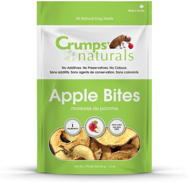 Crumps' Naturals Apple Bites Grain-Free Dehydrated Dog Treats, 1.6-oz bag slide 1 of 4