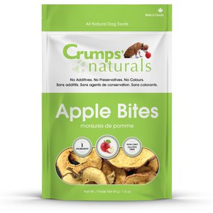 Crumps' Naturals Apple Bites Grain-Free Dehydrated Dog Treats, 1.6-oz bag