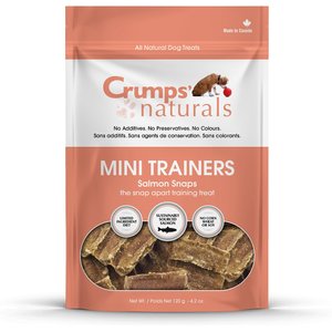 Crumps' Naturals Mini Trainers Salmon Snaps Grain-Free Dog Treats, 4.2-oz bag