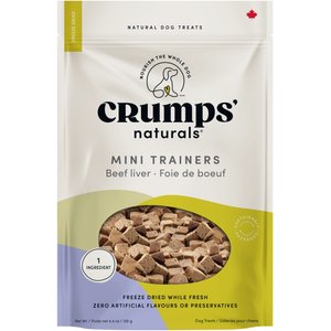Crumps' Naturals Mini Trainers Beef Liver Grain-Free Freeze-Dried Dog Treats, 3.7-oz bag