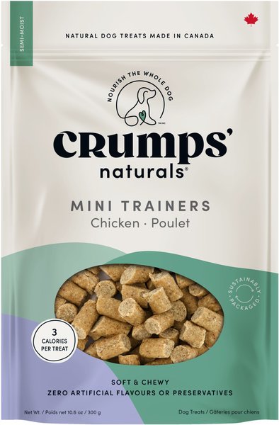 Crumps' Naturals Mini Trainers Chicken Dog Treats, 8.8-oz bag slide 1 of 6