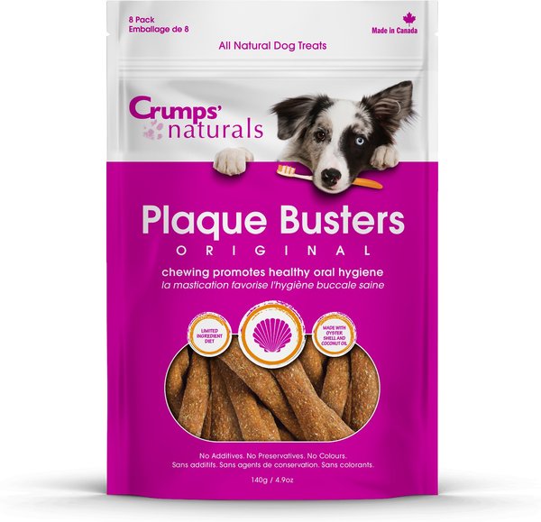 Crumps' Naturals Plaque Busters Original Dental Dog Treats, 4.9-oz bag, Count Varies slide 1 of 6
