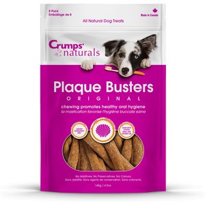 Crumps' Naturals Plaque Busters Original Dental Dog Treats, 4.9-oz bag, Count Varies