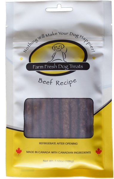 Farm Fresh Pet Foods Beef Recipe Dog Treats, 3.53-oz bag slide 1 of 5