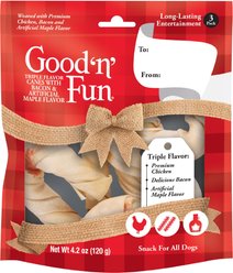 Good 'n' Fun Holiday Triple Flavor Candy Cane Dog Treats, 3 count