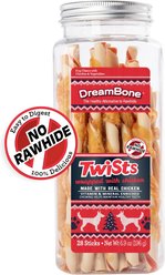 DreamBone Holiday Chicken Wrapped Twists Dog Treats, 28 count