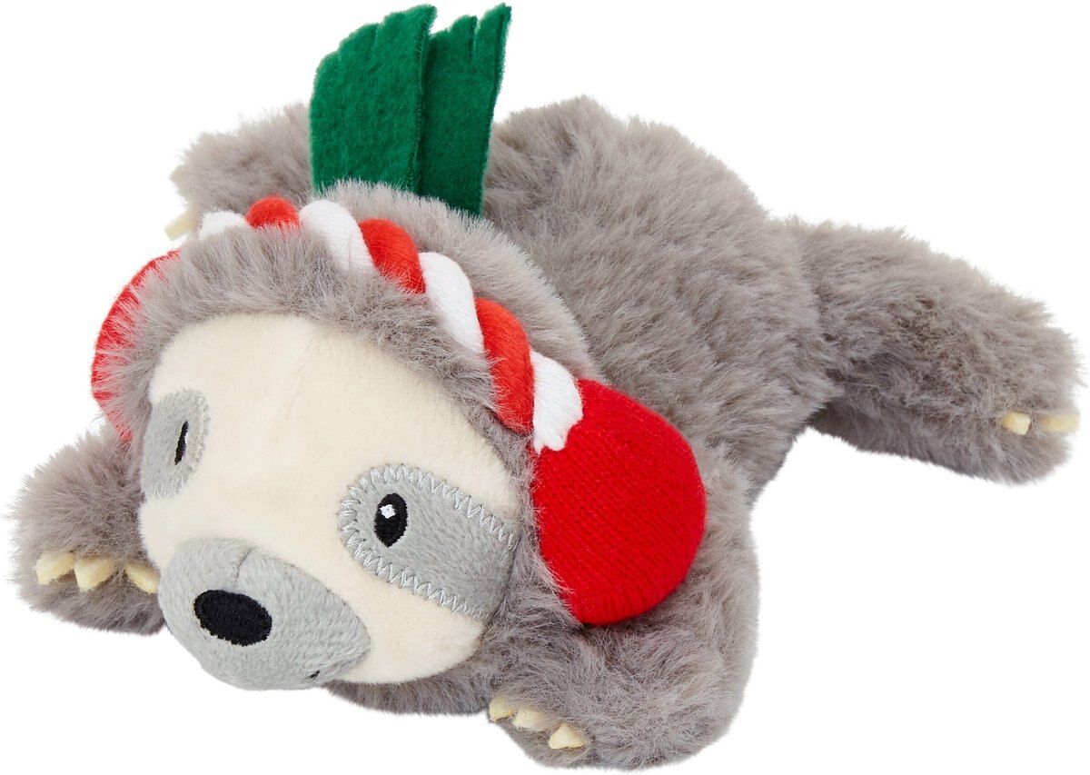 Frisco Holiday Sloth Plush Squeaky Dog Toy