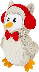 Frisco Holiday Owl Plush Squeaky Dog Toy, Medium/Large