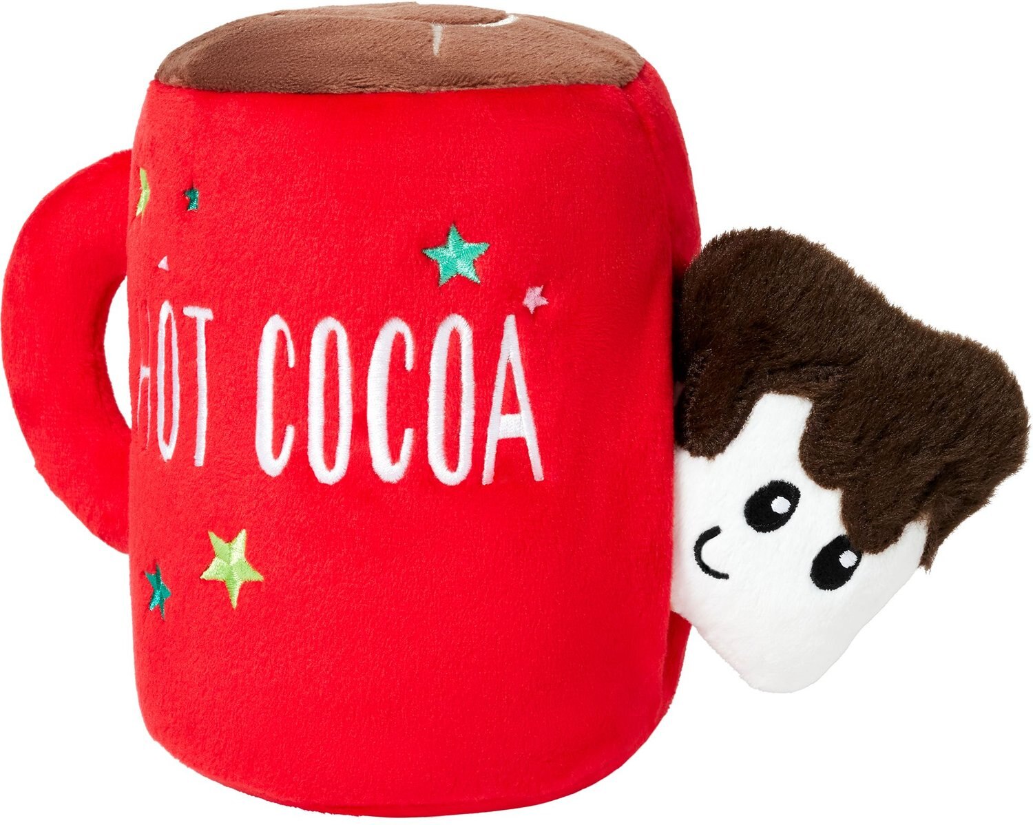 Frisco Holiday Hot Cocoa 2-in-1 Plush Squeaky Dog Toy