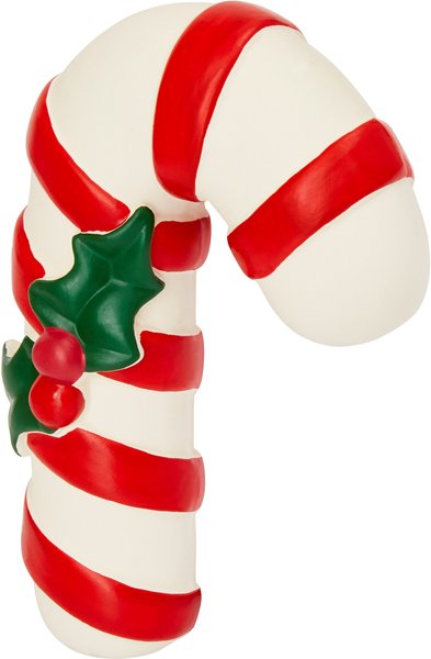 Frisco Holiday Candy Cane Latex Squeaky Dog Toy slide 1 of 5