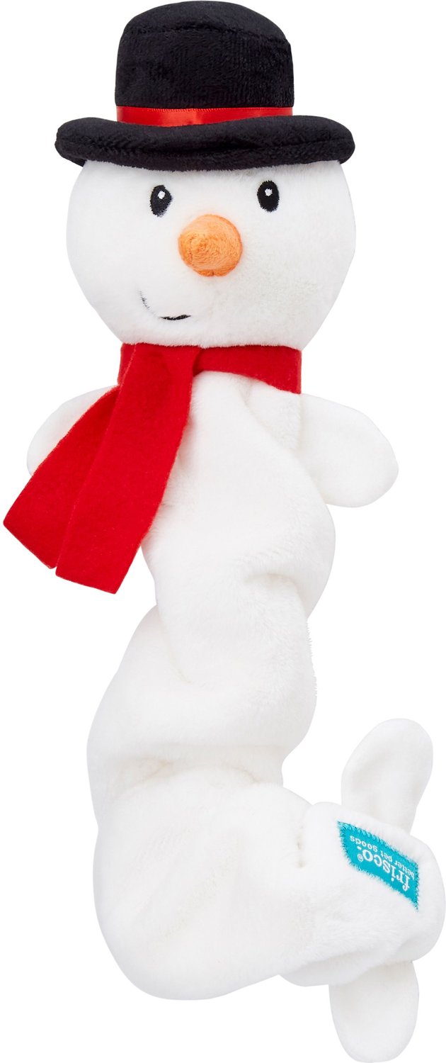 HuggleHounds Holiday Endless Squeak Snowman Dog Toy