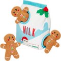 Frisco Holiday Milk & Gingerbread Cookies Hide & Seek Puzzle Plush Squeaky Dog Toy