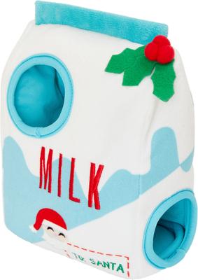 Show full view: Frisco Holiday Milk & Gingerbread Cookies Hide & Seek Puzzle Plush Squeaky Dog Toy, Small/Medium slide 4 of 10