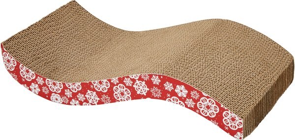 Frisco Holiday Snowflake Wave Cat Scratcher with Catnip slide 1 of 5