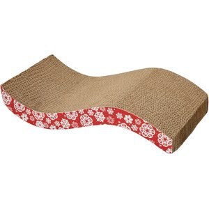 Frisco Holiday Wave Cat Scratcher with Catnip, Snowflakes