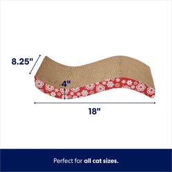 Frisco Holiday Wave Cat Scratcher with Catnip, Snowflakes slide 2 of 5