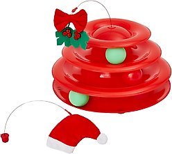 Frisco Holiday Santa Hat & Mistletoe Cat Tracks Cat Toy