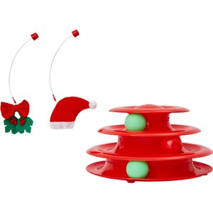 Frisco Holiday Santa Hat & Mistletoe Cat Tracks Cat Toy