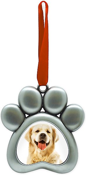 Show full view: Pearhead Dog Paw Pet Photo Ornament slide 1 of 5