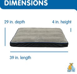 Cozy Pet Gusseted Memory Foam Orthopedic Pillow Dog Bed, Gray slide 2 of 6