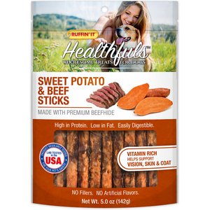 RUFFIN' IT Healthfuls Sweet Potato & Beef Sticks Dog Treats, 0.5-oz bag