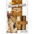 RUFFIN' IT Chomp'Ems Premium Beef Cheek Strips Dog Treats, 8 count