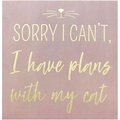 New View "Sorry I Can't, I Have Plans with My Cat" Box Sign