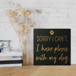 New View "Sorry I Can't, I Have Plans with My Dog" Box Sign slide 2 of 2