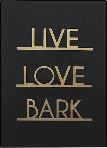 New View "Live Love Bark" Box Sign slide 1 of 2