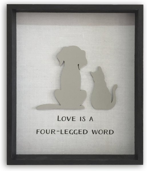 New View "Love Is A Four-Legged Word" Box Sign slide 1 of 3