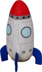 Frisco Ballistic Nylon Plush Squeaky Rocket Ship Dog Toy