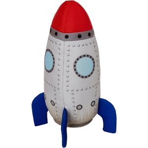 Frisco Ballistic Nylon Plush Squeaky Rocket Ship Dog Toy