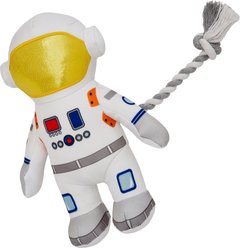 Frisco Ballistic Nylon Plush with Rope Squeaky Astronaut Dog Toy