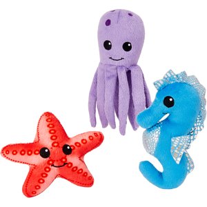 Frisco Hide & Seek Plush Coral Puzzle Dog Toy Refill, 3 count