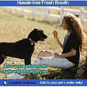Creative Science BreathaLyser Dog & Cat Dental Water Additive, 500-ml bottle