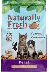 Naturally Fresh Pellet Unscented Non-Clumping Walnut Cat Litter, 26-lb bag